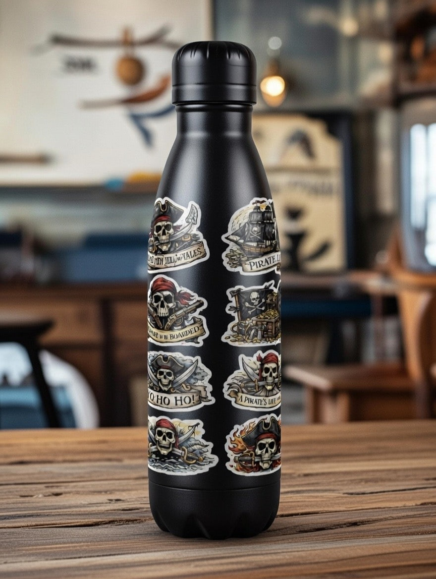 Pirate themed sticker set (2pc)