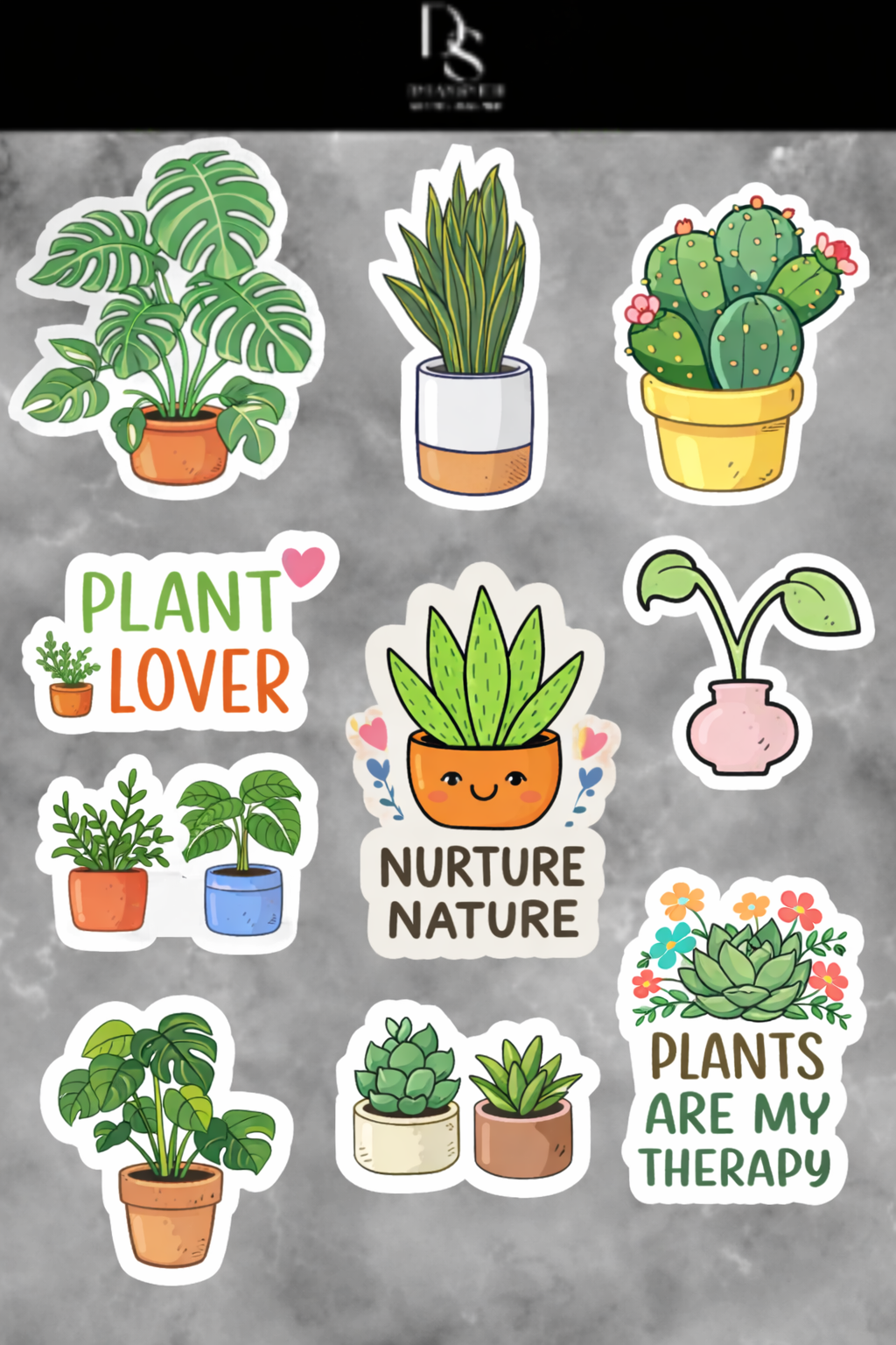 Plant sticker set (2pc)