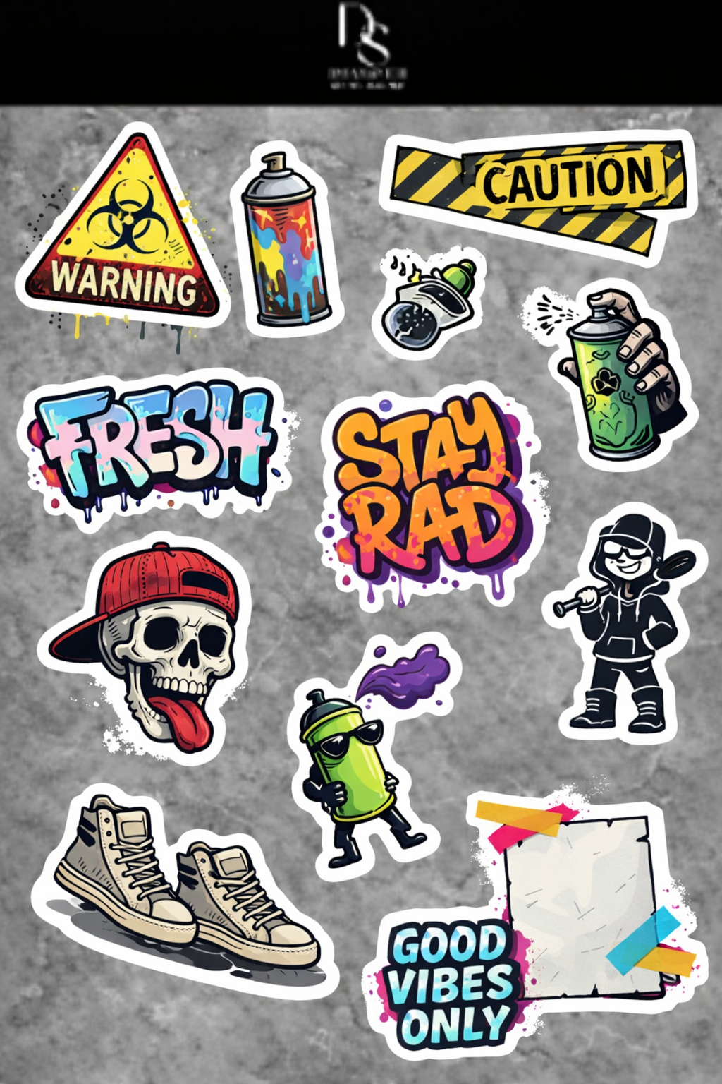 street style Sticker sheet (2pc)